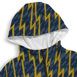 customized notre dame fighting irish lightning strike grid navy windbreaker jacket best selling