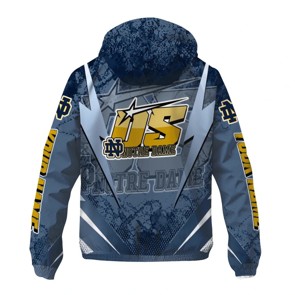 customized notre dame fighting irish us rock star navy windbreaker jacket fashion forward customized notre dame fighting irish us rock star navy windbreaker jacket fashion forward