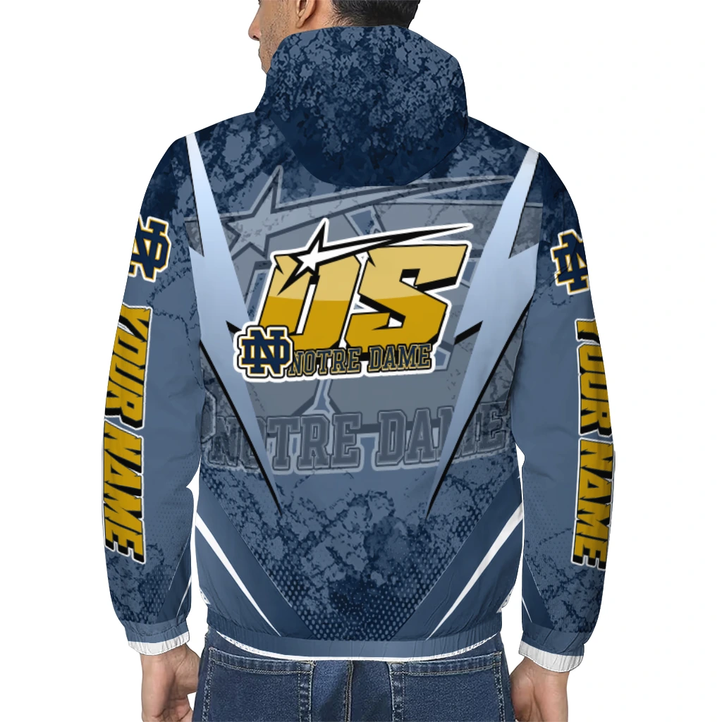 customized notre dame fighting irish us rock star navy windbreaker jacket trendy customized notre dame fighting irish us rock star navy windbreaker jacket trendy