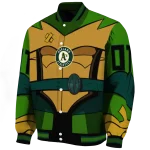 customized oakland athletics turtle armor varsity jacket best selling