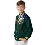 customized oakland athletics us flag claws green varsity jacket best selling