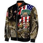 customized ohio bobcats patriot deer camouflage bomber jacket best selling