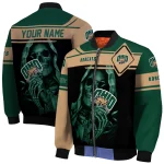customized ohio bobcats reaper hands green black bomber jacket best selling