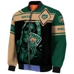customized ohio bobcats reaper hands green black bomber jacket best selling