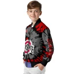 customized ohio state buckeyes burst splatter scarlet bomber jacket best selling