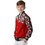 customized ohio state buckeyes camouflage splash scarlet varsity jacket best selling