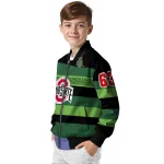 customized ohio state buckeyes clover green lines green black bomber jacket best selling