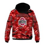 customized ohio state buckeyes shark art scarlet windbreaker jacket best selling