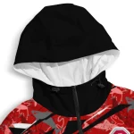 customized ohio state buckeyes shark art scarlet windbreaker jacket best selling