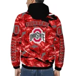 customized ohio state buckeyes shark art scarlet windbreaker jacket best selling