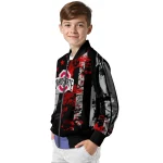 customized ohio state buckeyes star stripes scarlet black bomber jacket best selling