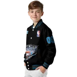 customized oklahoma city thunder claw edge black varsity jacket best selling