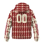 customized oklahoma sooners lightning strike grid crimson windbreaker jacket best selling