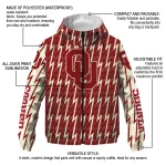 customized oklahoma sooners lightning strike grid crimson windbreaker jacket best selling