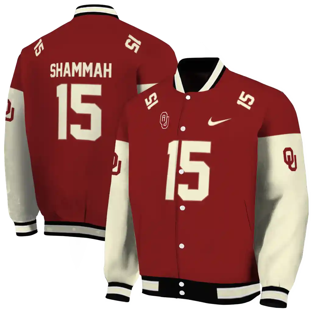 customized oklahoma sooners team patch crimson varsity jacket fashion forward customized oklahoma sooners team patch crimson varsity jacket fashion forward