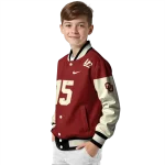 customized oklahoma sooners team patch crimson varsity jacket best selling