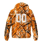 customized oklahoma state cowboys brushstroke pattern orange windbreaker jacket best selling