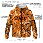 customized oklahoma state cowboys brushstroke pattern orange windbreaker jacket best selling