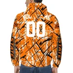 customized oklahoma state cowboys brushstroke pattern orange windbreaker jacket best selling