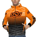 customized oklahoma state cowboys pattern layers orange windbreaker jacket best selling