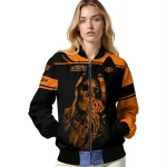 customized oklahoma state cowboys reaper hands orange black bomber jacket best selling