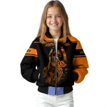 customized oklahoma state cowboys reaper hands orange black bomber jacket best selling