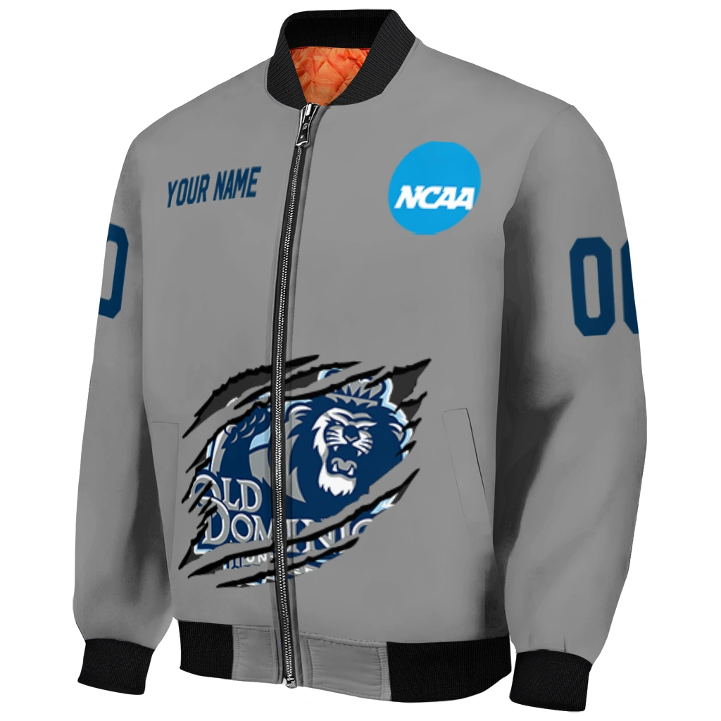 customized old dominion monarchs feral slash grey bomber jacket fashion forward customized old dominion monarchs feral slash grey bomber jacket fashion forward