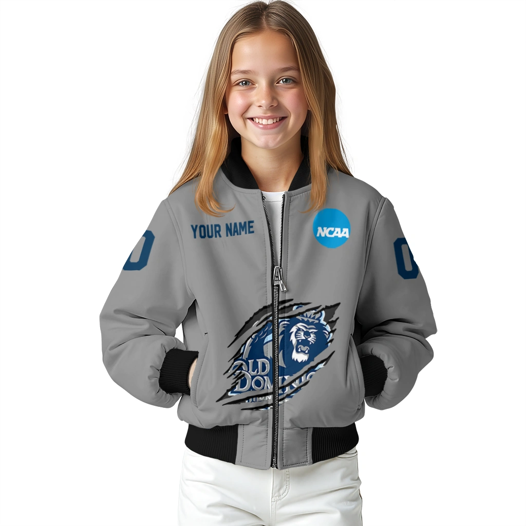 customized old dominion monarchs feral slash grey bomber jacket top rated customized old dominion monarchs feral slash grey bomber jacket top rated