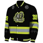 customized old dominion monarchs heartbeat accent black green varsity jacket best selling