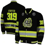 customized old dominion monarchs heartbeat accent black green varsity jacket best selling