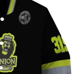 customized old dominion monarchs heartbeat accent black green varsity jacket best selling
