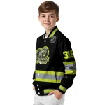 customized old dominion monarchs heartbeat accent black green varsity jacket best selling
