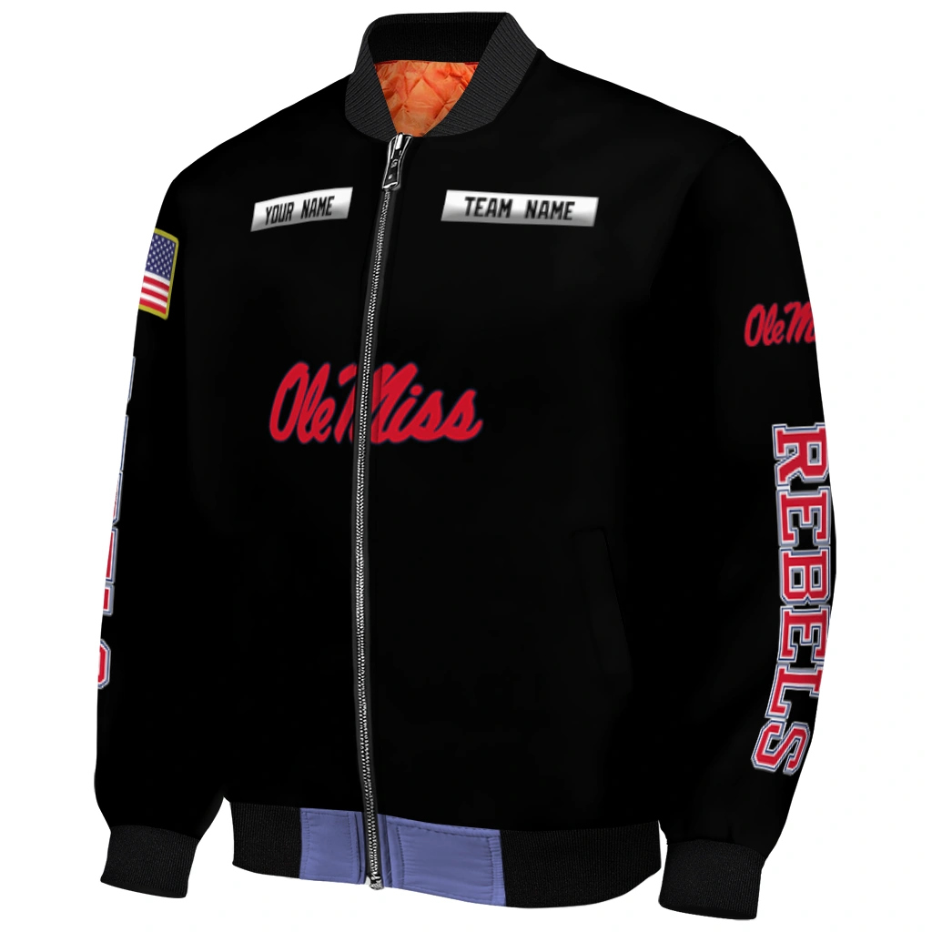 customized ole miss rebels american flag skull black bomber jacket fashion forward customized ole miss rebels american flag skull black bomber jacket fashion forward