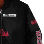 customized ole miss rebels american flag skull black bomber jacket best selling