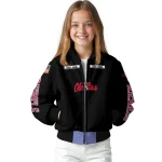 customized ole miss rebels american flag skull black bomber jacket best selling