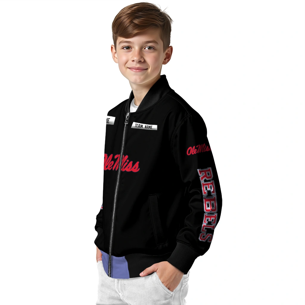customized ole miss rebels american flag skull black bomber jacket trendy customized ole miss rebels american flag skull black bomber jacket trendy