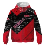 customized ole miss rebels arrow matrix red black windbreaker jacket best selling