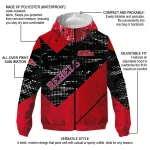 customized ole miss rebels arrow matrix red black windbreaker jacket best selling
