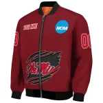customized ole miss rebels claw mark red bomber jacket best selling