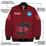 customized ole miss rebels claw mark red bomber jacket best selling
