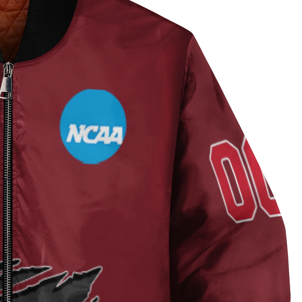 customized ole miss rebels claw mark red bomber jacket premium grade customized ole miss rebels claw mark red bomber jacket premium grade