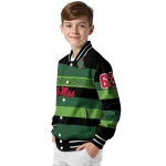 customized ole miss rebels clover green lines green black varsity jacket best selling