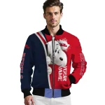 customized ole miss rebels snoopy head red bomber jacket best selling