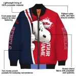 customized ole miss rebels snoopy head red bomber jacket best selling