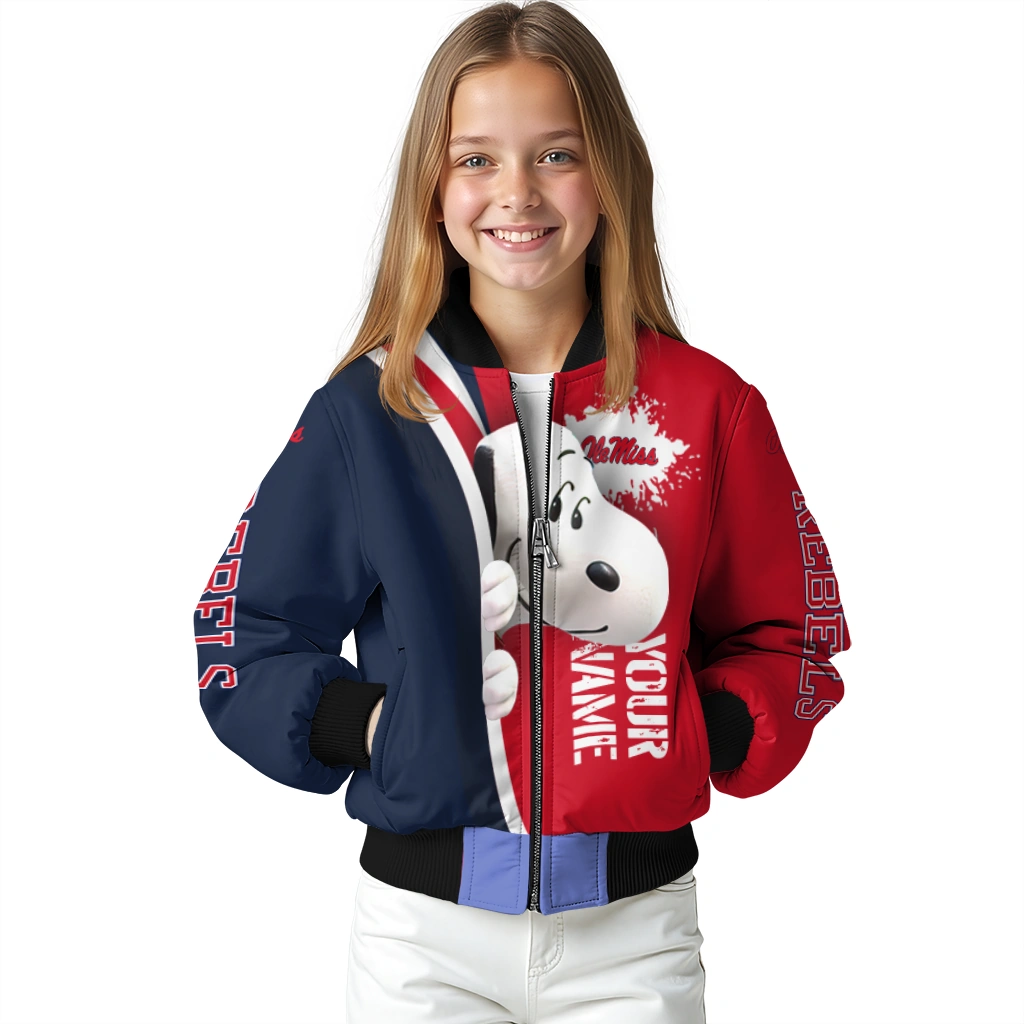 customized ole miss rebels snoopy head red bomber jacket top rated customized ole miss rebels snoopy head red bomber jacket top rated