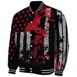 customized ole miss rebels star stripes red black varsity jacket best selling