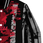 customized ole miss rebels star stripes red black varsity jacket best selling
