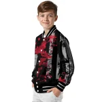 customized ole miss rebels star stripes red black varsity jacket best selling