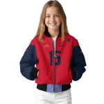 customized ole miss rebels team patch red bomber jacket best selling