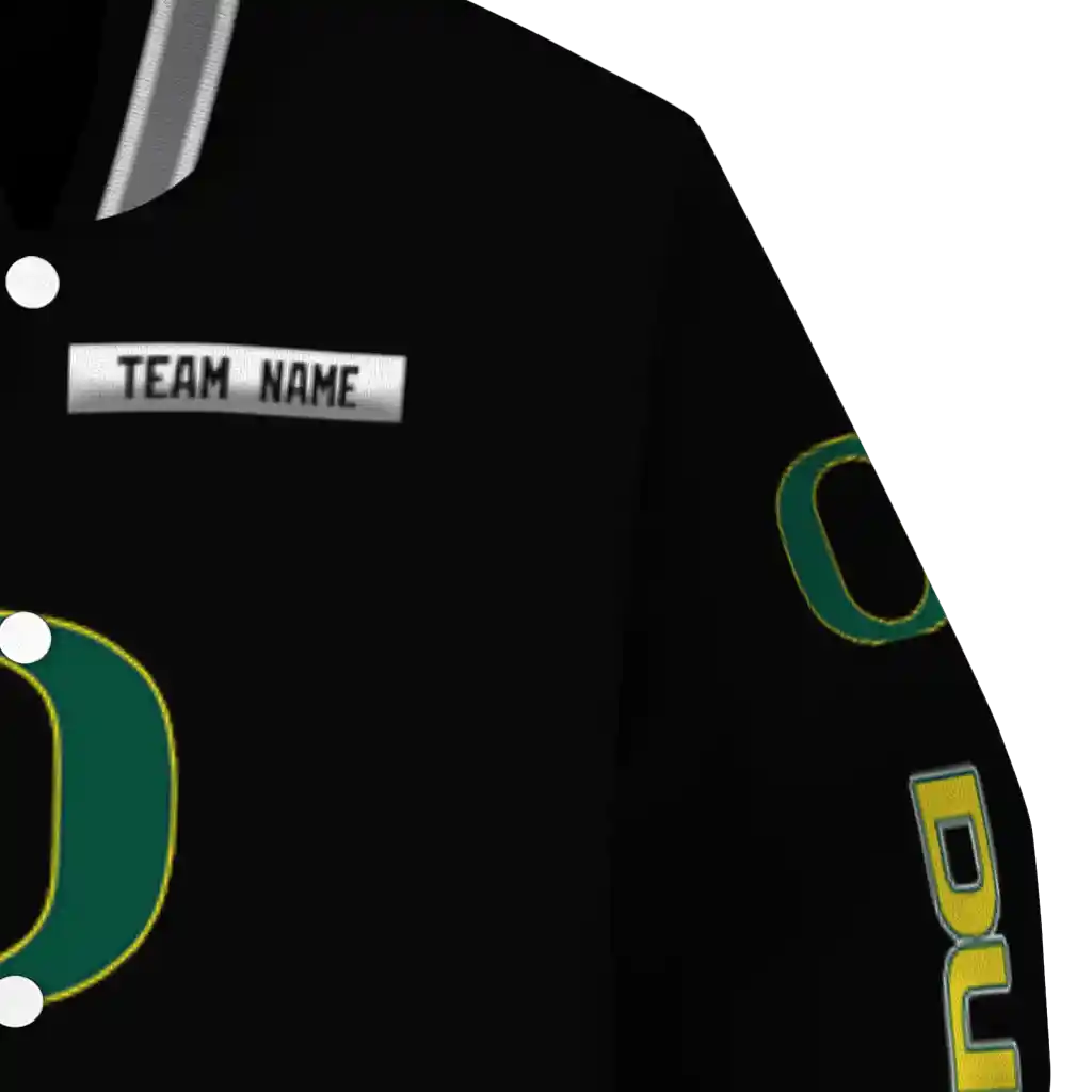 customized oregon ducks american flag skull black varsity jacket premium grade customized oregon ducks american flag skull black varsity jacket premium grade